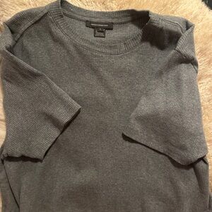 French Connection Charcoal Cropped Crew Neck